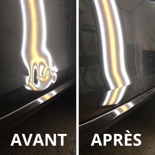 Exemple de réparation de bosse sur une citadine en DSP