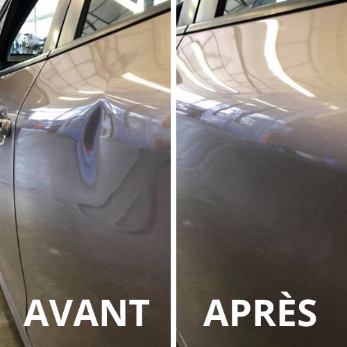 Exemple de réparation de bosse sur porte arrière